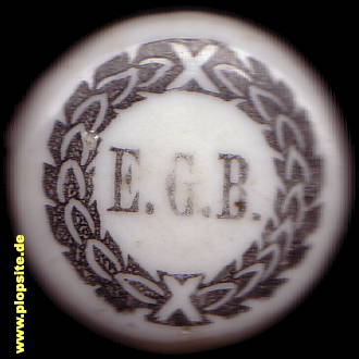 Bügelverschluss aus: E.G.B. = „Eigenthum Glogauer Brauereien“, Glogau, Głogów, Polen