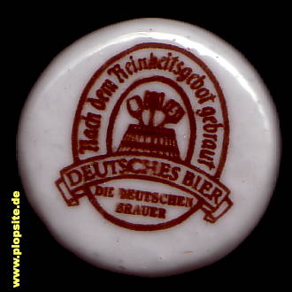 Picture of a ceramic Hutter stopper from: verschiedene Deutsche Brauereien,  DE, generisch, Germany