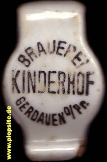 Bügelverschluss aus: Brauerei und Malzfabrik Kinderhof, Alfred von Janson auf Schloß Gerdauen, Gerdauen, Schelesnodoroschny, Железнодорожный, Russland