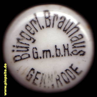 Bügelverschluss aus: Bürgerliches Brauhaus GmbH, Gernrode / Harz, Quedlinburg-Gernrode, Deutschland