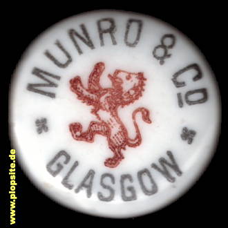 Picture of a ceramic Hutter stopper from: Munrow & Co., Glasgow, United Kingdom