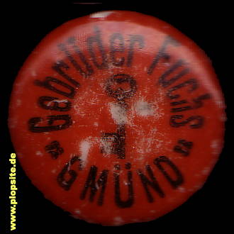 Picture of a ceramic Hutter stopper from: Gebrüder Fuchs, Brauerei zum Schlüssel, Schwäbisch Gmünd, Germany