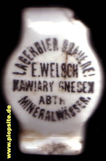 Bügelverschluss aus: Lagerbier Brauerei Kawiary Gnesen E. Welsch, Gnesen, Gniezno, Polen
