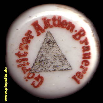 Picture of a ceramic Hutter stopper from: Aktien Brauerei, Görlitz, Germany