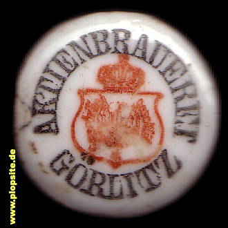 Picture of a ceramic Hutter stopper from: Aktienbrauerei, Görlitz, Germany