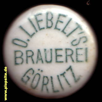Picture of a ceramic Hutter stopper from: O. Liebelt’s Brauerei, Görlitz, Germany