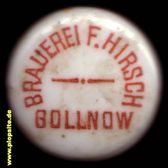 Bügelverschluss aus: Brauerei F. Hirsch, Gollnow, Goleniów, Polen