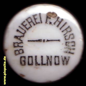 Bügelverschluss aus: Brauerei F. Hirsch, Gollnow, Goleniów, Polen