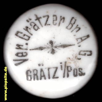 Bügelverschluss aus: Vereinigte Grätzer Bierbrauereien, Grätz, Grodzisk Wielkopolski, Polen