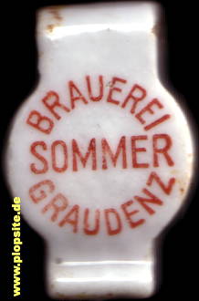 Obraz porcelany z: Brauerei Sommer, Inhaber M. Redmann, Graudenz, Grudziądz, Polska