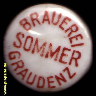 Obraz porcelany z: Brauerei Sommer, Inhaber M. Redmann, Graudenz, Grudziądz, Polska