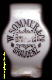 Obraz porcelany z: Brauerei Wilhelm Sommer & Co., Graudenz, Grudziądz, Polska
