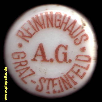 Picture of a ceramic Hutter stopper from: Brauerei Brüder Reininghaus AG, Graz - Steinfeld, Austria