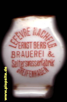 Bügelverschluss aus: Brauerei & Selterswasserfabrik Lefèvre Nachfolger Ernst Berg, Greifenhagen, Gryfino, Polen