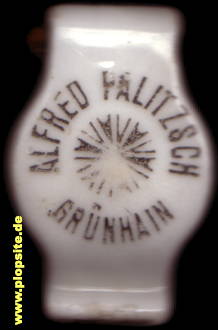Picture of a ceramic Hutter stopper from: Dampfbrauerei Alfred Palitzsch , Grünhain, Germany