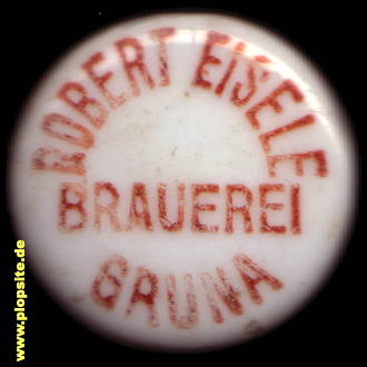 Picture of a ceramic Hutter stopper from: Brauerei Robert Eisele, Gruna, Gronów, Poland