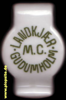 Picture of a ceramic Hutter stopper from: Bryggeret Landkær, P. Martinus Christensen, Gudumholm, Denmark