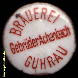 Bügelverschluss aus: Brauerei & Mälzerei Gebrüder Achenbach, Guhrau, Góra, Polen