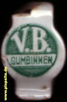 Picture of a ceramic Hutter stopper from: Vereinigte Brauereien AG, Gumbinnen, Gussew, Гусев, Russia
