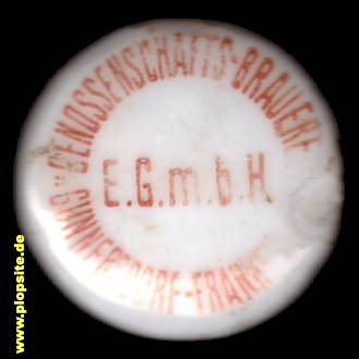 Bügelverschluss aus: Genossenschafts Brauerei eGmbH, Gunnersdorf - Frankenberg, Deutschland