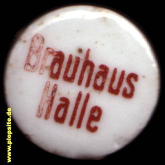 Picture of a ceramic Hutter stopper from: Brauhaus, Halle / Saale, Germany