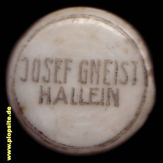 Picture of a ceramic Hutter stopper from: Hallein, Josef Gneist,  AT, unbekannt, Austria