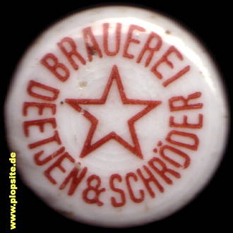 Picture of a ceramic Hutter stopper from: Brauerei Deetjen & Schröder, Hamburg Veddel, Germany