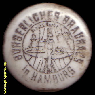 Picture of a ceramic Hutter stopper from: Bürgerliches Brauhaus , Hamburg Eilbeck, Germany