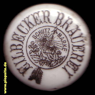Picture of a ceramic Hutter stopper from: Brauerei , Hamburg Eilbeck, Germany
