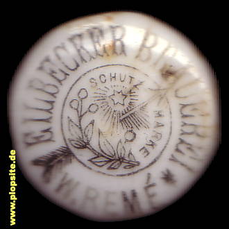 Picture of a ceramic Hutter stopper from: Brauerei Reme, Hamburg Eilbeck, Germany