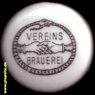 Picture of a ceramic Hutter stopper from: Vereinsbrauerei, Hamburg Bergedorf, Germany