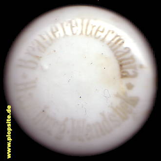 Picture of a ceramic Hutter stopper from: Brauerei Germania, Hamburg Wandsbeck, Germany