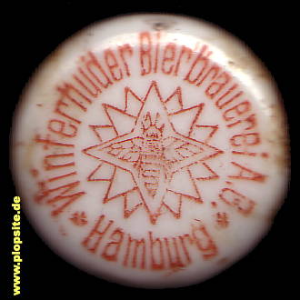 Picture of a ceramic Hutter stopper from: Bierbrauerei AG, Hamburg Winterhude, Germany