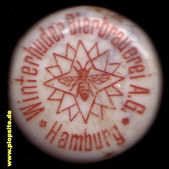 Picture of a ceramic Hutter stopper from: Bierbrauerei AG, Hamburg Winterhude, Germany