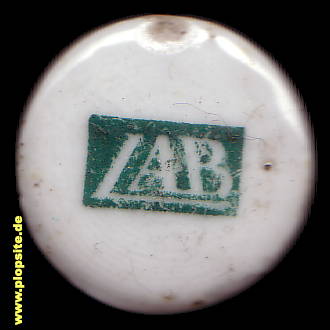 Picture of a ceramic Hutter stopper from: Lindener Aktien Brauerei, Hannover Linden, Germany