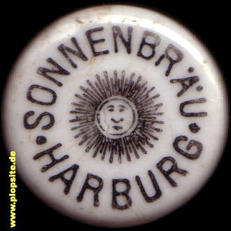 Picture of a ceramic Hutter stopper from: Sonnenbräu, Harburg / Schwaben, Germany