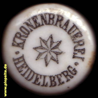 Picture of a ceramic Hutter stopper from: Kronenbrauerei, Heidelberg, Germany