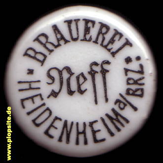 Bügelverschluss aus: Brauereigesellschaft Gg. Neff AG, Heidenheim / Brenz, Deutschland