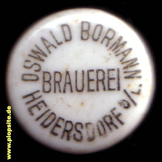 Bügelverschluss aus: Brauerei Oswald Bormann, Heidersdorf o./L., Łagiewniki , Polen