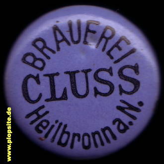 Picture of a ceramic Hutter stopper from: Brauerei Cluss  , Heilbronn, Germany