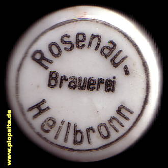 Picture of a ceramic Hutter stopper from: Rosenau Brauerei, Heilbronn, Germany