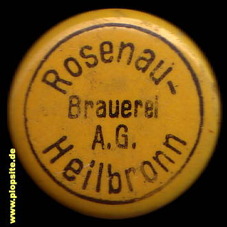 Picture of a ceramic Hutter stopper from: Rosenau Brauerei AG, Heilbronn, Germany
