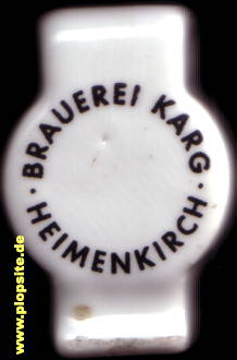 Picture of a ceramic Hutter stopper from: Brauerei Karg  , Heimenkirch, Germany