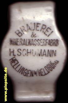 Bügelverschluss aus: Brauerei & Mineralwasserfabrik H. Schumann, Hellingen, Heldburg-Hellingen, Deutschland
