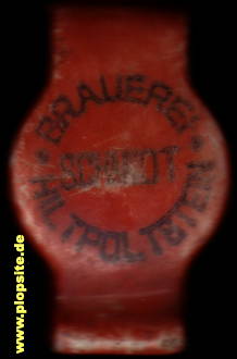 Picture of a ceramic Hutter stopper from: Brauerei Schmidt, Hiltpoltstein, Germany