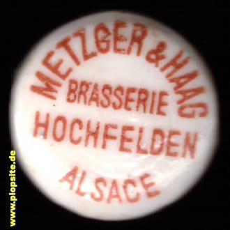 Bügelverschluss aus: Brasserie Metzger & Haag, Ludwig Haag, Hochfelden / Elsass, Frankreich