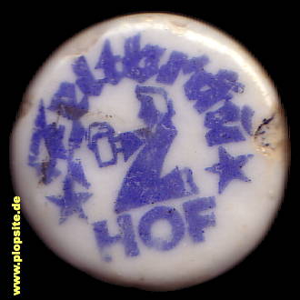 Picture of a ceramic Hutter stopper from: Zeltbräu, Hof / Saale, Germany