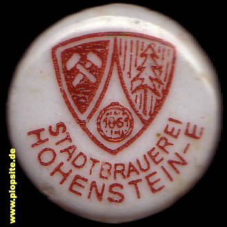 Bügelverschluss aus: Stadtbrauerei, Hohenstein - Ernstthal, Deutschland