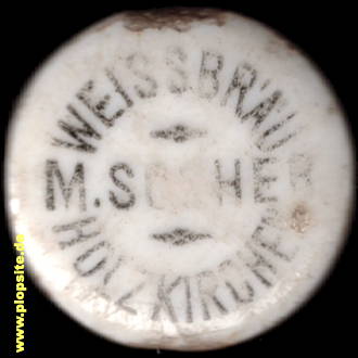 Picture of a ceramic Hutter stopper from: Weizenbierbrauerei Max Socher, Holzkirchen, Germany