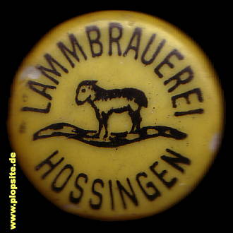 Picture of a ceramic Hutter stopper from: Lammbrauerei, Hossingen, Meßstetten, Germany
